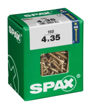 SPAX Universalschraube YELLOX, 4x35 mm, 150 Stück, 4081020400357